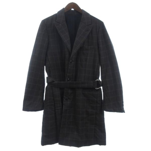 サンシー SUNSEA チェスターコート 中綿 ロング丈 長袖 ベルト付き