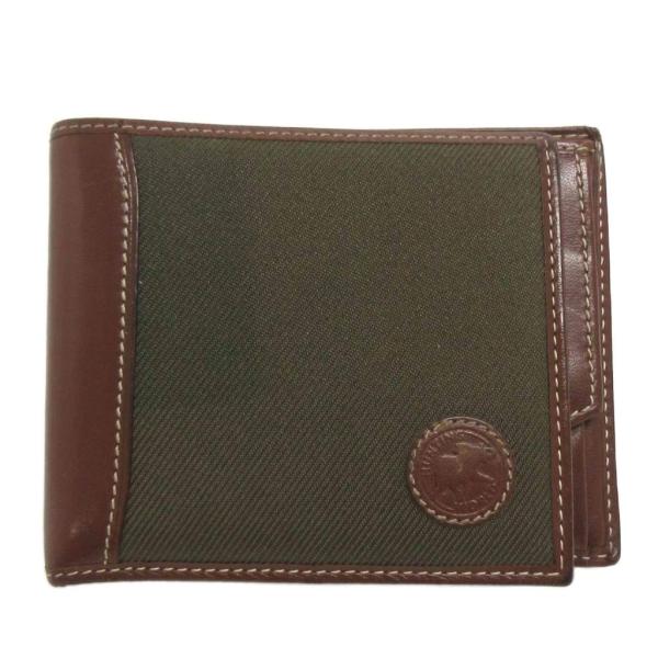 HUNTING WORLD 小銭入れ ケース グリーン 箱付 未使用 Hunting World（ハンティング・ワールド） 二つ折り財布 小銭入れ ロゴ