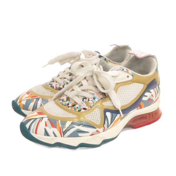 フェンディ FENDI スニーカー メッシュ 総柄 5160 マルチカラー 35.5 靴 レディース