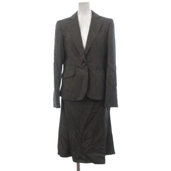 アンカーウーマン ANCHOR WOMAN スーツ セットアップ ジャケット スカート ひざ丈 9 グレー系 レディース