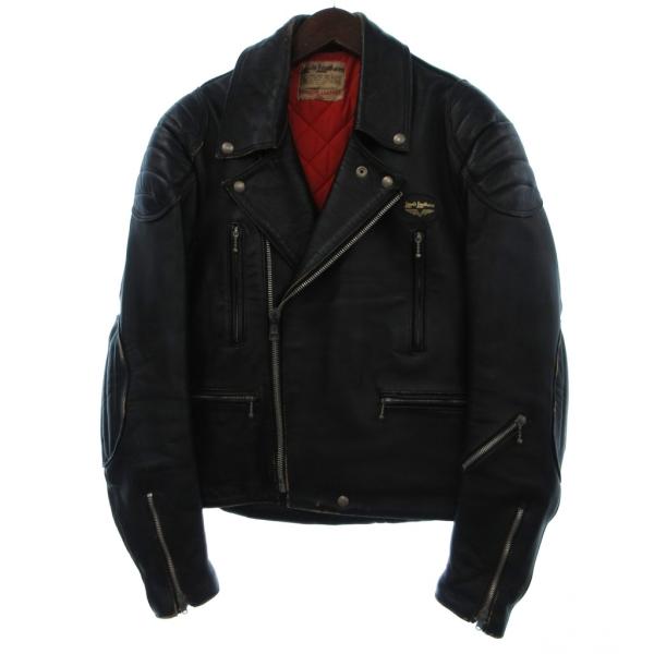 ���C�X���U�[ LEWIS Leathers 70s ���B���e�[�W �_�u�� ���C�_�[�X �W���P�b�g ���^�O ���U�[ �㒅 38 �� �u���b�N �����Y ���i�摜
