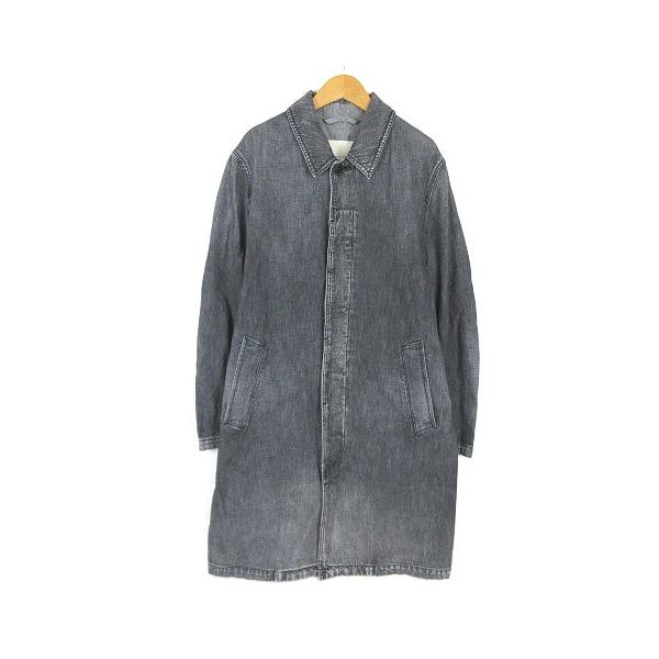マッキントッシュ Mackintosh D Mc001 本物 デニムコート ステンカラーコート ベクトル メンズ 古着 グレー 38