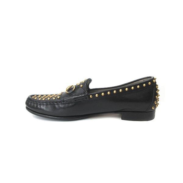 Gucci レザー ホースビットローファー グッチ ベクトル 1953コレクション Gucci 黒 38 Ibs28 Ibs28 メンズ 中古 スタッズ ブラック レディース ベクトル 古着 003 ブランド古着販売のベクトル