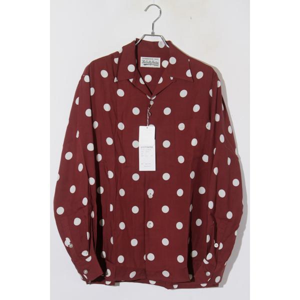 未使用品 2023SS WACKO MARIA ワコマリア HAWAIIAN SHIRT L/S ドット柄 