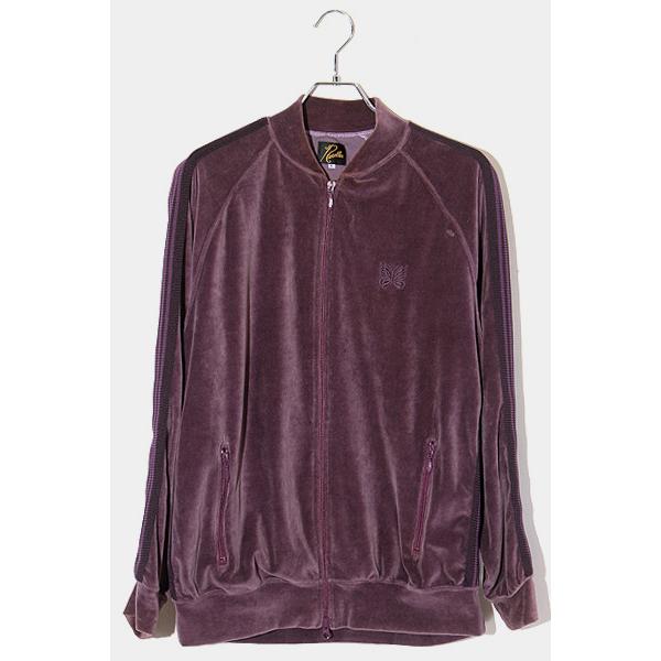 L 2022AW NEEDLES ニードルズ Track Jacket C/Pe Velour ベロア トラックジャケット Large Purple  パープル LQ234 /● メンズ