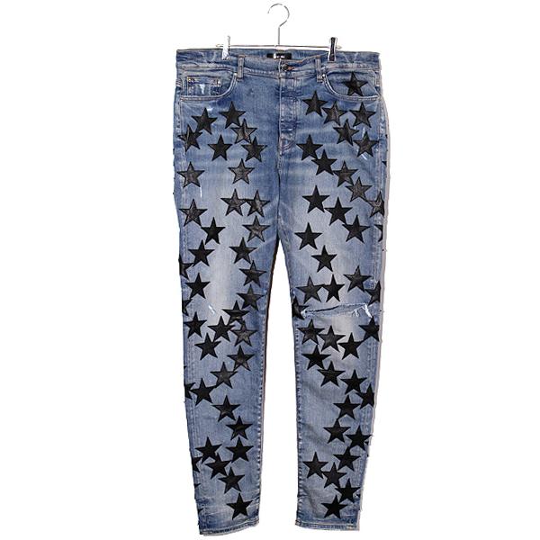 23SS AMIRI アミリ SIZE:40 CHEMIST LEATHER STARS JEAN スター  