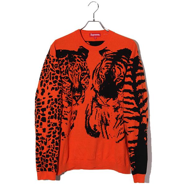 supreme 23ss Big Cats Jacquard L/S Top