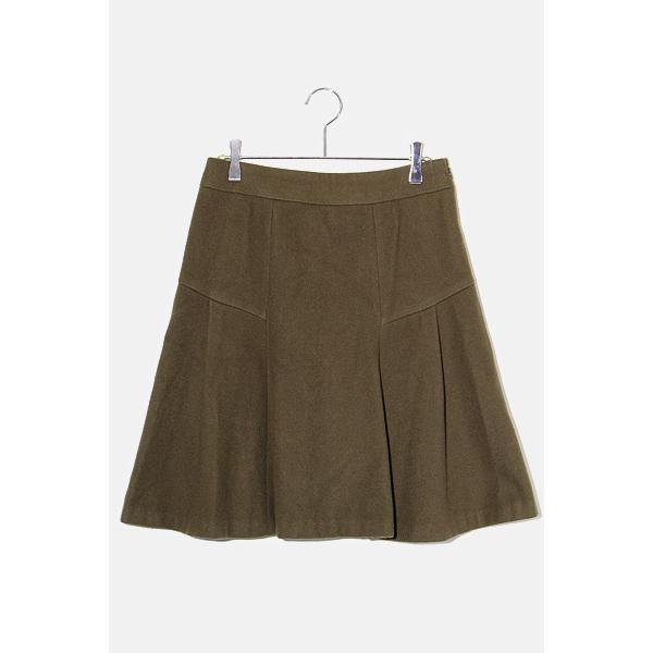 Demi-Luxe BEAMS デミルクス ビームス ウール タック ひざ丈 フレア 