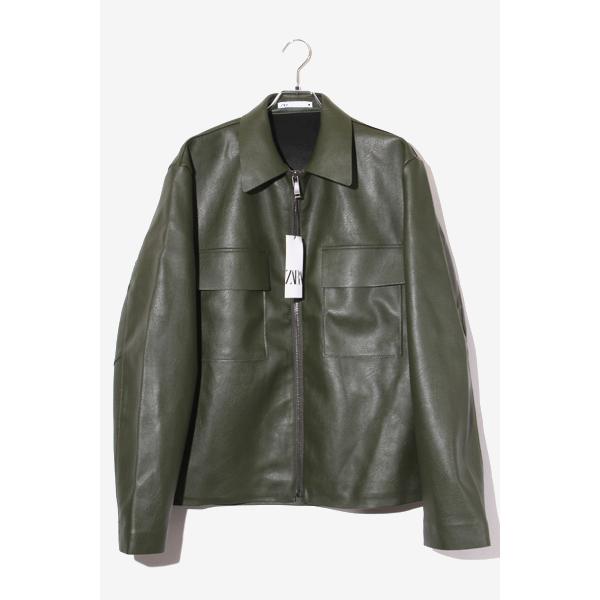 未使用品 2024SS ZARA ザラ FAUX LEATHER JACKET フェイクレザー 
