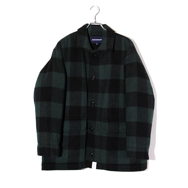 DESCENDANT ディセンダント SIZE:3 RAG MELTON JACKET チェック ラグ