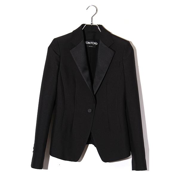 TOM FORD トムフォード SIZE:38 ウールシルク サテンラペル テーラード 