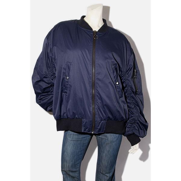 ZARA ネイビー MA-1 フライトジャケット L ZARA ネイビー MA-1 フライトジャケット L