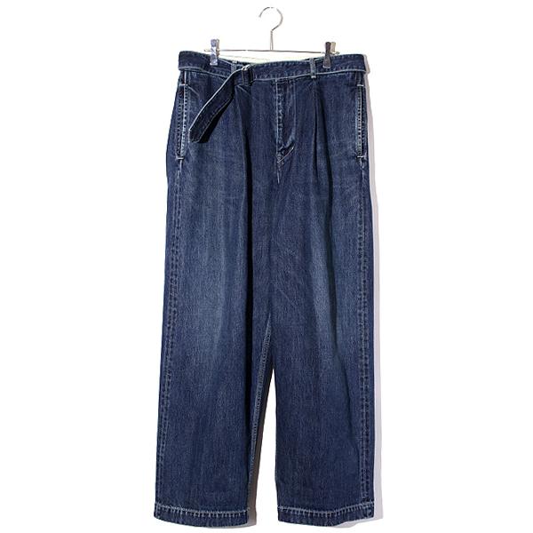 24AW Graphpaper グラフペーパー SIZE:2 Selvage Denim Belted Pants 