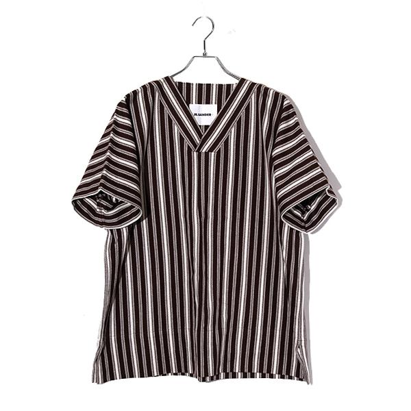 JIL SANDER + ジルサンダープラス SIZE:S ストライプ Vネック