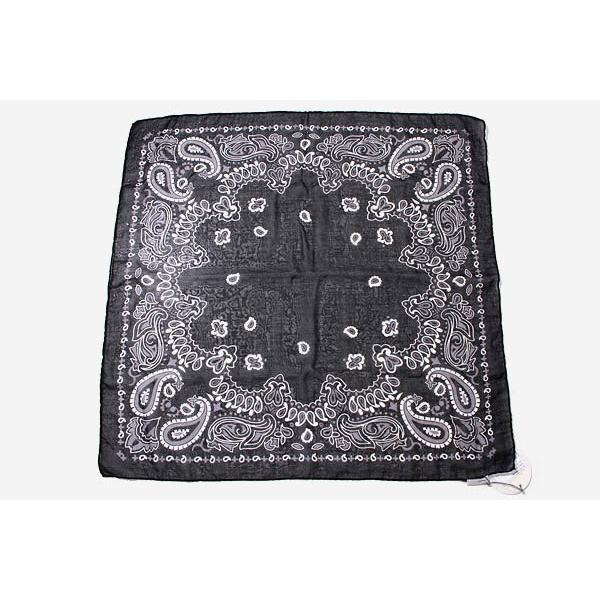 destin デスティン COT BANDANA バンダナ スカーフ 59×59 BLACK