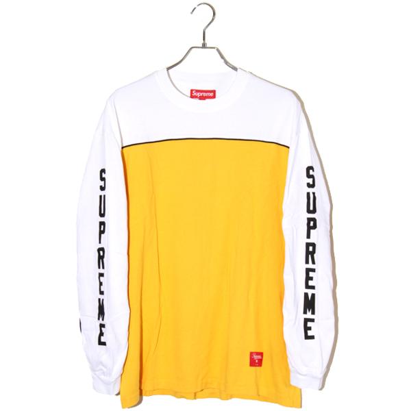 【中古】2025SS Supreme シュプリーム Paneled Piping L/S Top 長袖Tシャツ M イエロー Supreme（シュプリーム） 2025SS Supreme Paneled Piping L/S Top