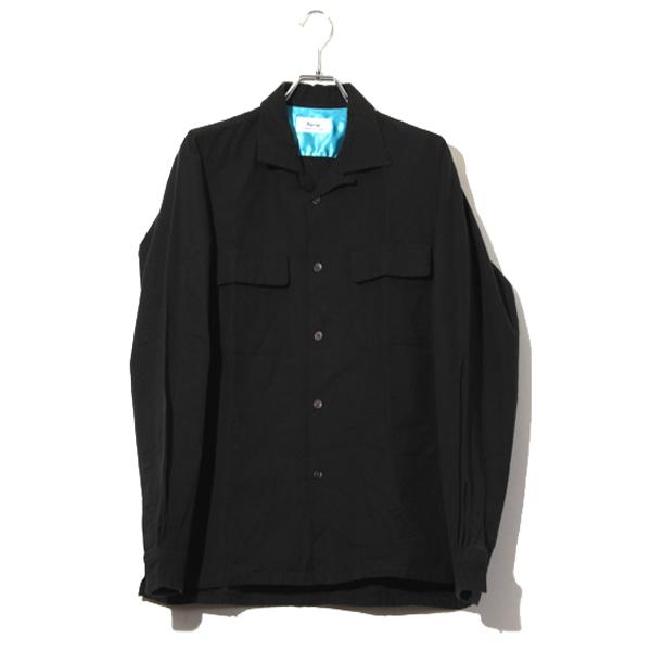 Riprap リップラップ オープンカラー 長袖 シャツ M BLACK ブラック