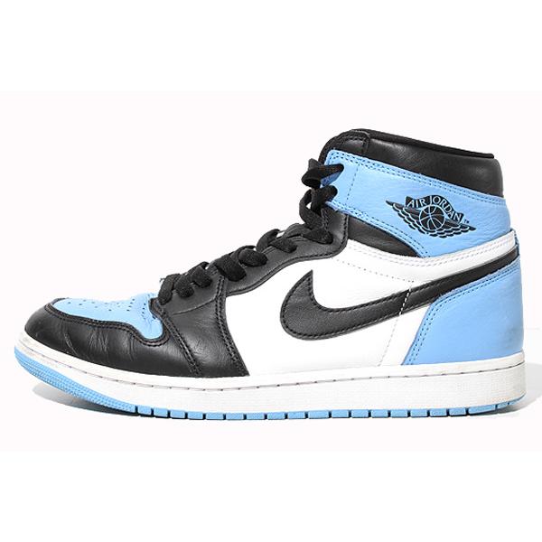 Nike Air ブラック/ブルー ハイカットシューズ ナイキ AIR JORDAN 1 RETRO HIGH OG レザー ハイカット
