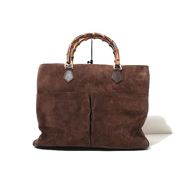 GUCCI バンブースエードトートバッグ