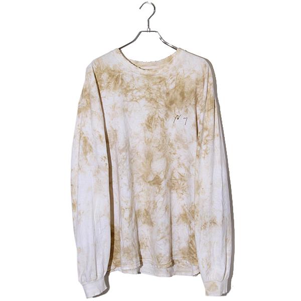 【中古】ANCELLM アンセルム BUTTERFLY CLUTCH 別注 MARBLING LS T-SHIRT Ex ロングスリーブ 長袖Tシャツ BEIGE ANCELLM アンセルム BUTTERFLY CLUTCH 別注 MARBLING LS T-SHIRT Ex