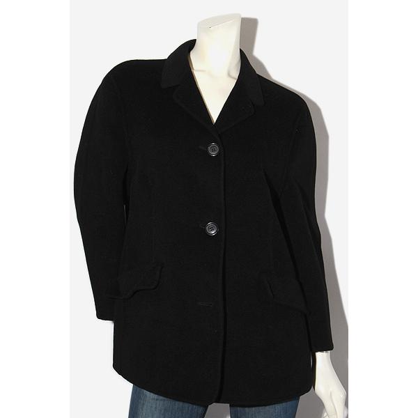 STRENESSE☆ウールカシミヤ　コート STRENESSE ストラネス ウール アンゴラ コート ジャケット 44 BLACK