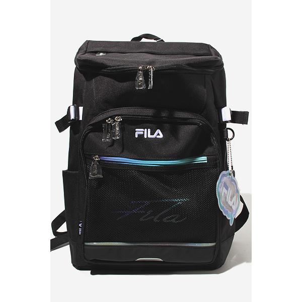 【中古】未使用品 FILA フィラ リコル スクエア ボックス型 リュック デイパック 30L BLACK ブラック 7852 /◆☆ 未使用品 FILA フィラ リコル スクエア ボックス型 リュック