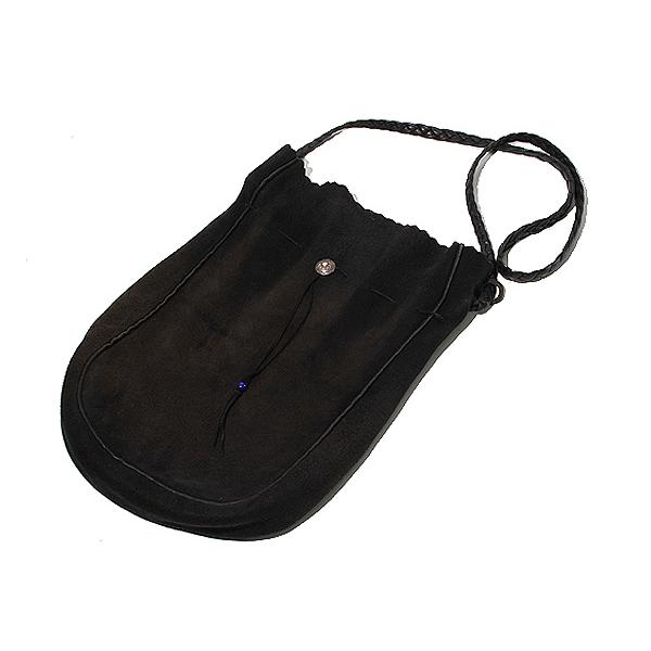 goro's ゴローズ ワンショルダー ディアスキン 巾着バッグM BLACK