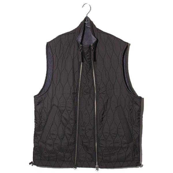 【中古】22AW Ujoh W-ZIP QUILTED VEST ダブルジップ キルテッド ベスト 2 BLACK ブラック M773-V51-902 /● メンズ 2022AW Ujoh ウジョー W-ZIP QUILTED VEST ダブルジップ キルテッド