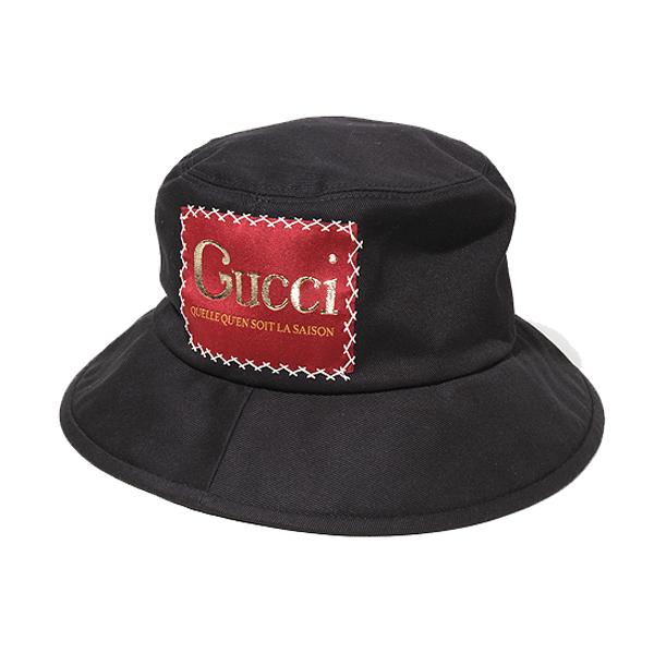 新品未使用　GUCCI ハット　Lサイズ GUCCI（グッチ） 未使用品 ラベル付き コットンフェドラハット L BLACK