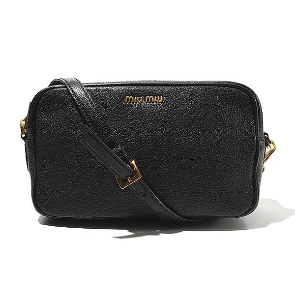 miu miu（ミュウミュウ） MADRAS マドラス レザー ショルダーバッグ