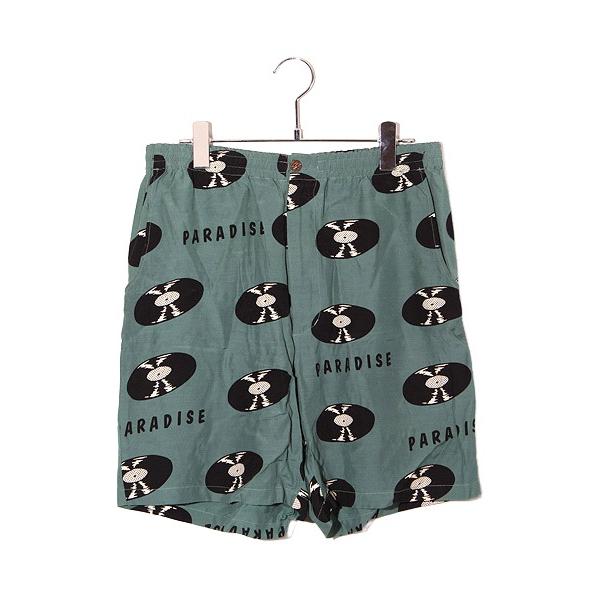 2024SS WACKO MARIA ワコマリア HAWAIIAN SHORTS TYPE-3 レコード ハワイアン ショーツ ハーフ ショートパンツ M GREEN グリーン /● メン