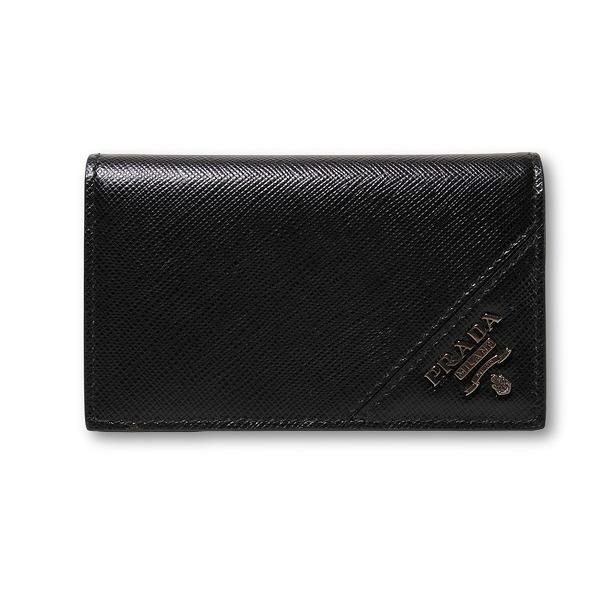 PRADA サフィアーノ メタル カードケース ブラック 名刺入れ PRADA（プラダ） サフィアーノレザー メタルロゴ 名刺入れ カード
