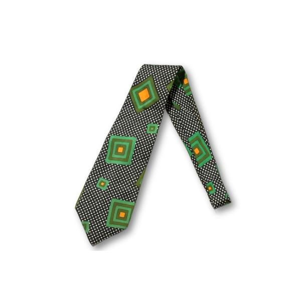 YVES SAINT LAURENT イヴサンローラン ドット柄 スクエア柄 GREEN グリーン /◆ メンズ