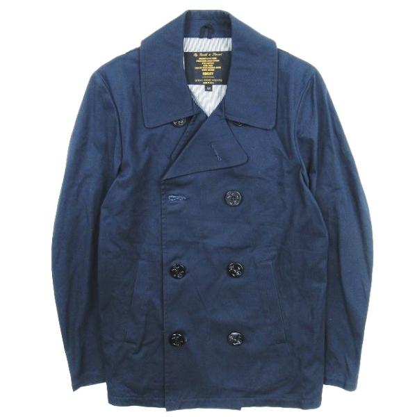 美品 L ビームス フィデリティ ピーコート キルティング パイピング USA フィデリティ × ユナイテッドアローズ FIDELITY UNITED ARROWS