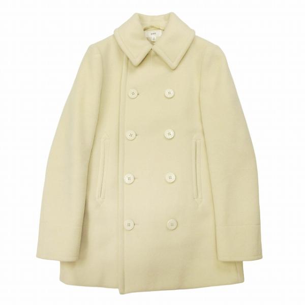 【美品】HYKE メルトンウール ピーコート ダブル アンカーボタン ネイビー 中古・古着通販】HYKE (ハイク) メルトンロングPコート ネイビー