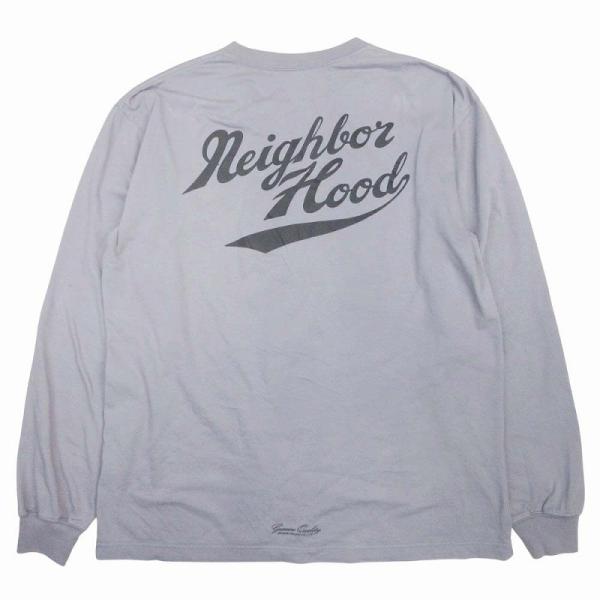 NEIGHBORHOOD ネイバーフッド　長袖Tシャツ　L　グレー　新品 未使用 美品 25aw ネイバーフッド NEIGHBORHOOD NH . TEE LS ロゴプリント T