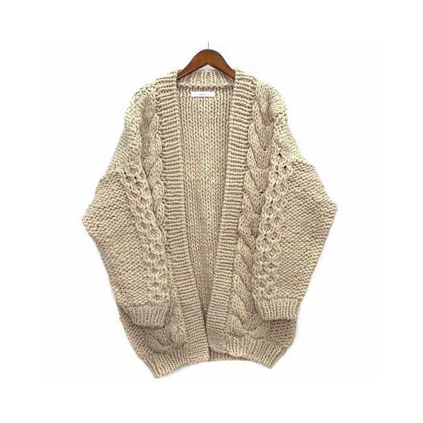 アリュメール Allumer ハンドニット カーディガン ボタンレス