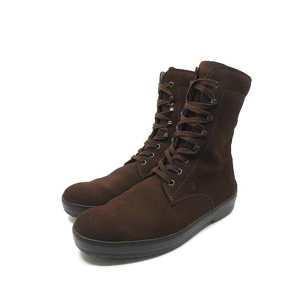 【中古】トッズ TOD'S スエード レースアップ ミドル ブーツ ブラウン 茶 7 約26cm 美品 メンズ トッズ TOD'S スエード レースアップ ミドル ブーツ ブラウン 茶 7 約