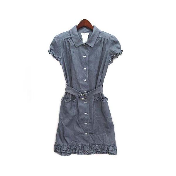 Rene ルネ TISSUE社製 シャンブレー フリル ワンピース 半袖  