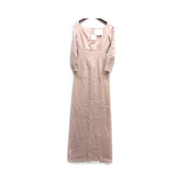 【中古】ディースクエアード DSQUARED2 Little Nude Dress ウール ストレッチ マキシ ドレス ロングワンピース 七分袖 ピンクベージュ 38 DSQUARED2（ディースクエアード） DSQUARED2 Little Nude Dress ウール