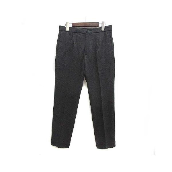 【中古】インコテックス INCOTEX テーパードフィット タック イージー スラックス パンツ ストレッチ チャコールグレー 44 1T0088 40890 インコテックス INCOTEX テーパードフィット タック イージー