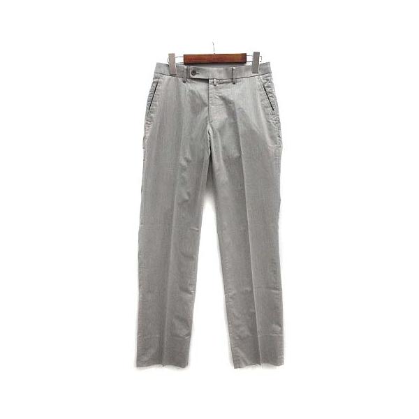 anchovy 　　　　23区リュクス　ヘリンボーングレーパンツスーツ リサイクル素材使用 洗える ストレッチスーツ ミディアムグレー