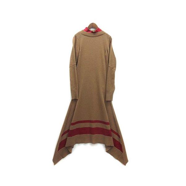 サカイ sacai コントラスト パネル ウール ニット フレア ロング  