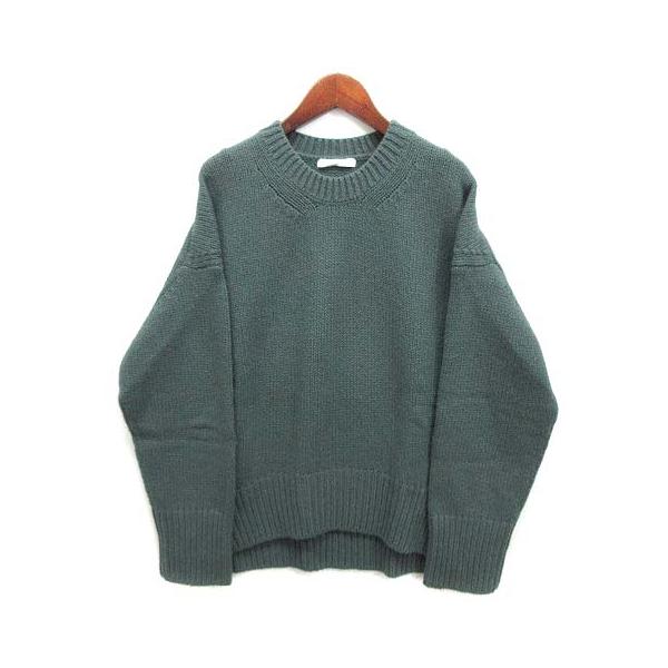 希少カラー✨ギャルリーヴィー　ファインウール　クルーネックニット　ライトグリーン 未使用級♪ギャルリーヴィー ファインウールクルーネックニット ライト