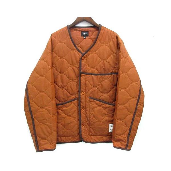 【中古】ハフ HUF ムーブメント ライナー ジャケット キルティング 中綿 ブラウン 茶 XL 2024AW メンズ ハフ HUF ムーブメント ライナー ジャケット キルティング 中綿