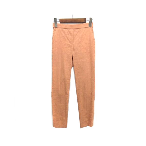 Theory　タグ付き新品　ウォッシャブル　プルオンパンツ0　ブラウン theory 未使用品 セオリー Theory エコ クランチ ウォッシュ