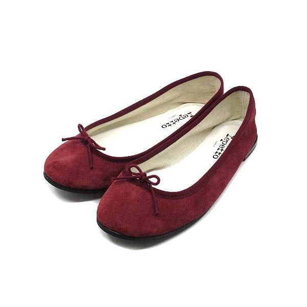 repetto サンドリオン 25cm レッド フラットシューズ スエード repetto サンドリオン 25cm レッド フラットシューズ スエード