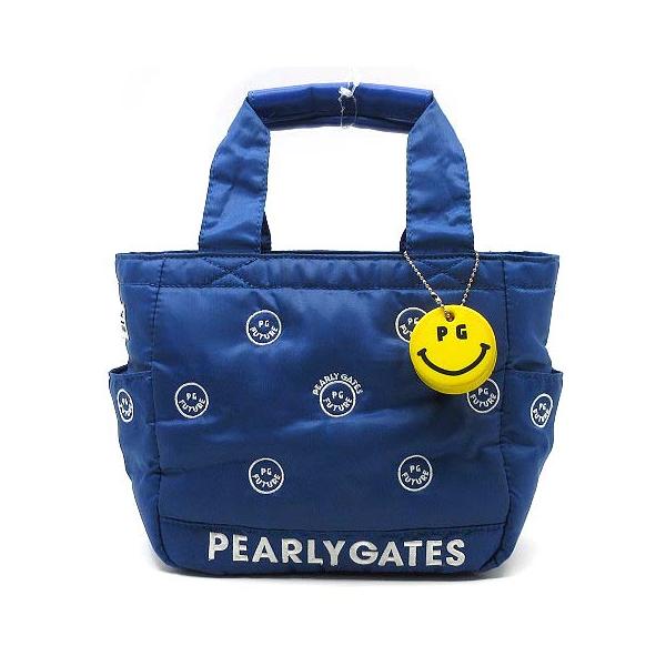 PEARLY GATES - パーリーゲイツ ラウンドバッグ カートバッグ エンブロイダリー スマイル ブルー パーリーゲイツ PEARLY GATES ラウンドバッグ カートバッグ エン