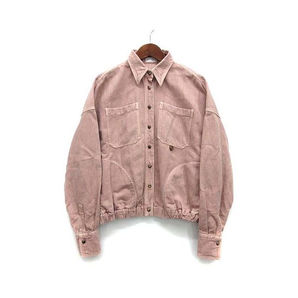 【中古】ブルネロクチネリ BRUNELLO CUCINELLI モニーレ付き クロップド デニム ブルゾン ジャケット 綿麻 2022SS ピンクベージュ 36 ブルネロクチネリ BRUNELLO CUCINELLI モニーレ付き クロップド デニム