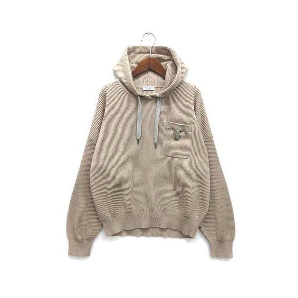 ブルネロクチネリ BRUNELLO CUCINELLI モニーレ付き ポケット 畦ニット